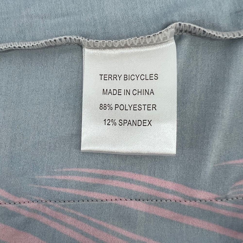 NWT Terry Bicycles Womens XL Cycling Jersey Navy Pink Palm Leaf UPF 50+ Half Slv - Picture 7 of 9